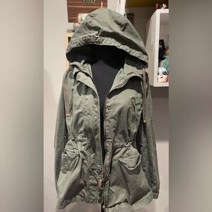Love Tree Army  Green Utility Jacket‎